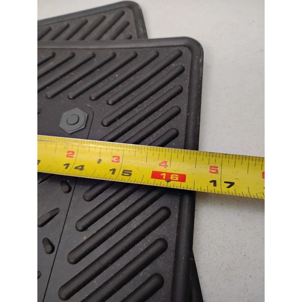 2 Vintage Chevrolet Rubber Floor Mat - Blue Bowtie - 16.5" X 13.5" USED Rear Set - Picture 4 of 8